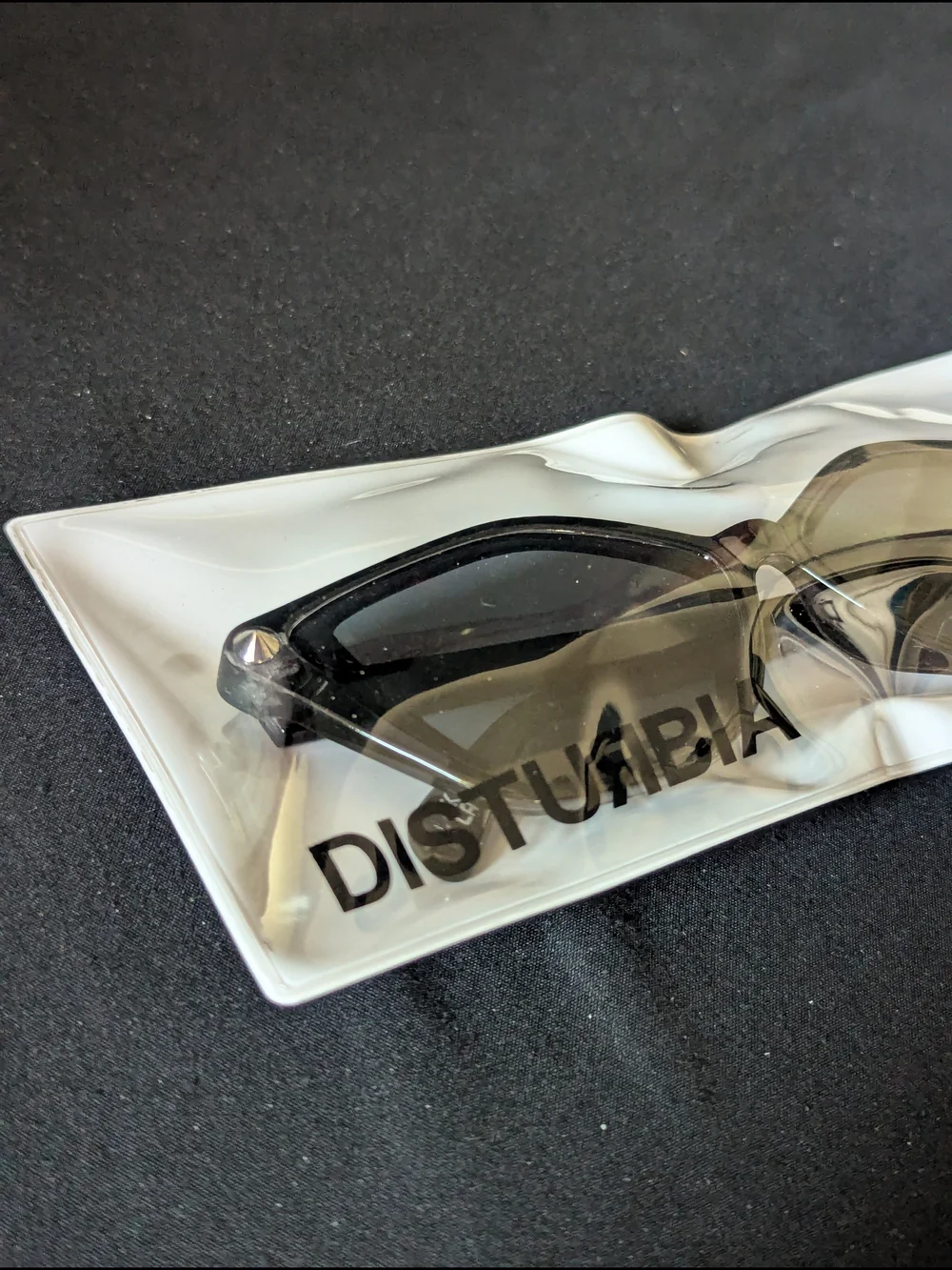 Disturbia Deadstock Studded Cat Eye Goth Sunglasses